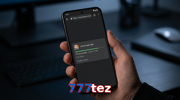 Main screen of 777Tez apk page for PK players